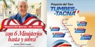Rafael López Aliaga inicia campaña sin haber renunciado a la MML: anuncia tren de Tumbes a Tacna y reducción de ministerios