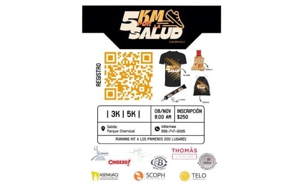 Invitan estudiantes de Medicina a participar en la carrera “5 km por la Salud”