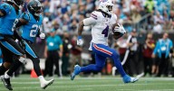 Cook's career day overshadows deficiencies in Bills' passing attack. DT Oliver out with torn bicep