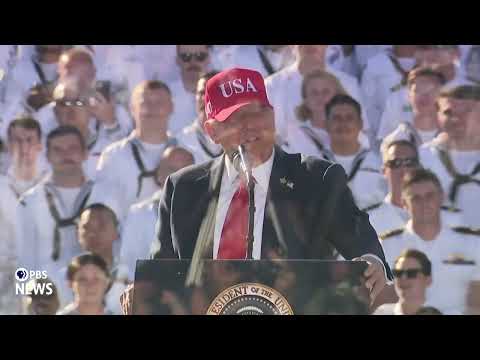 WATCH: 'We are getting wokeness' and 'losers' out of the military, Trump tells Navy at Norfolk