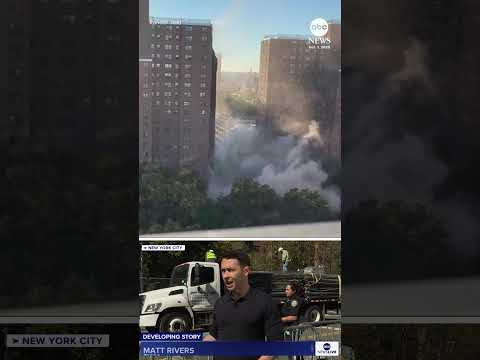 Part of high-rise apartment building collapses in New York City