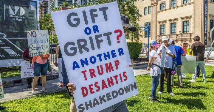 Activists protest, threaten legal action to halt land transfer for Trump Presidential Library 