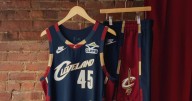 Cavs unveil throwback navy blue classic edition uniform and court to celebrate 55th anniversary season