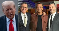 Jimmy Kimmel Trolls Donald Trump Alongside Late-Night Legends Seth Meyers and Stephen Colbert After Suspension Drama: Photo