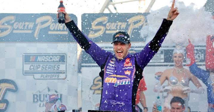 Tears of triumph: Denny Hamlin wins emotional race in Las Vegas, secures championship spot