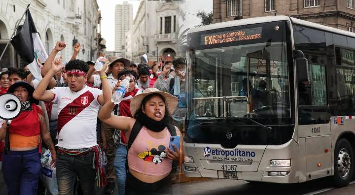 Metropolitano desvió sus rutas por manifestación: ATU lanzó comunicado sobre actual situación