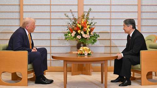 President Trump greeted by Emperor Naruhito in Japan before meeting with new prime minister