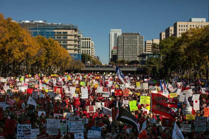 About 750,000 Alberta students enter third week of no school amid teachers strike