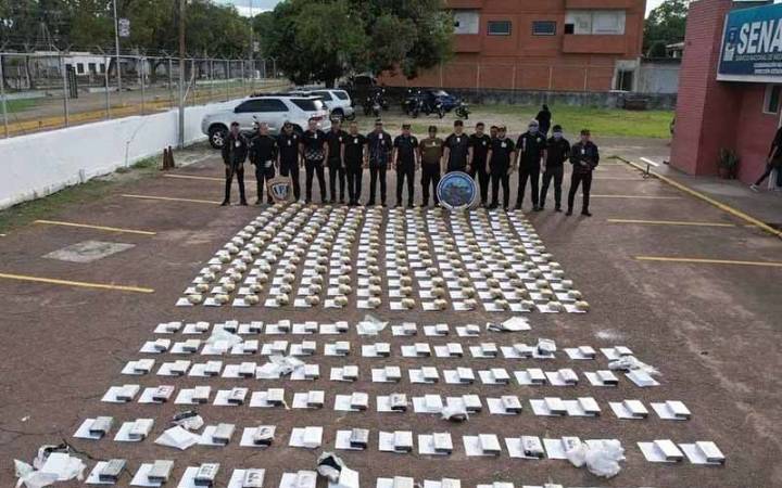Incautaron 300 kilos de drogas y varios explosivos en Bolívar