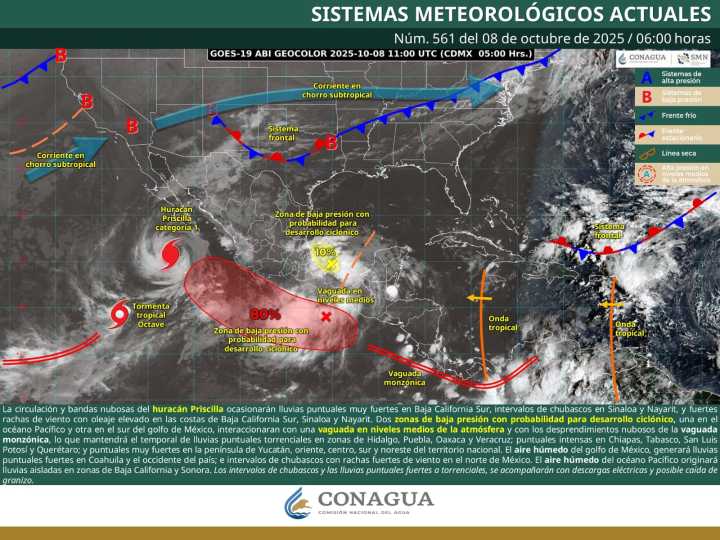 Se esperan lluvias fuertes, descargas eléctricas y caída de granizo en Coahuila