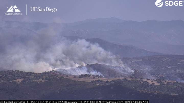 Evacuations ordered for brush fire burning east of Ramona