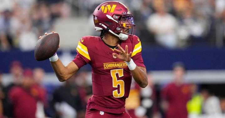 Quarterback Jayden Daniels will start for the Commanders against Seahawks on Sunday night