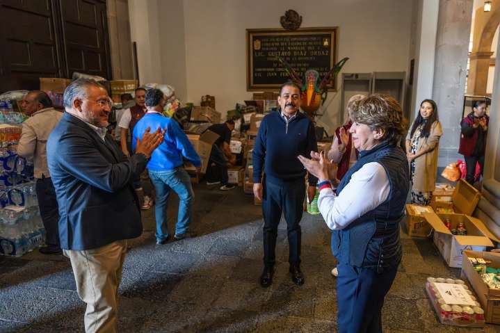 Supervisa Gobernadora Delfina Gómez centro de acopio de Palacio de Gobierno