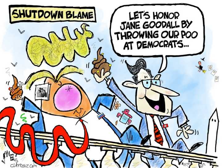 Cartoon: Shutdown poo