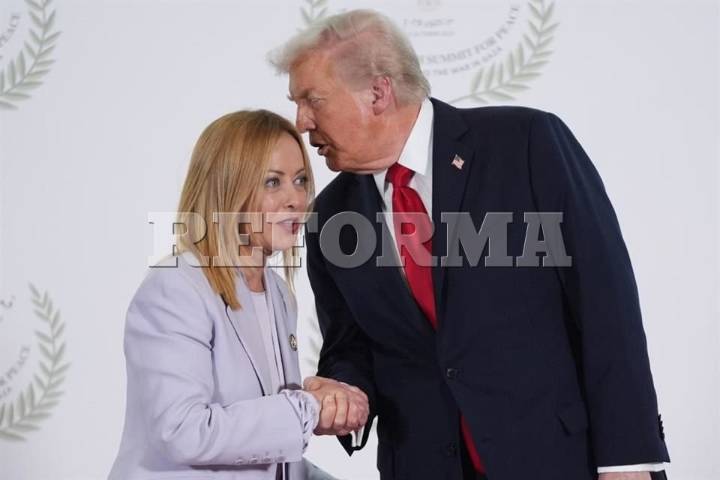 Elogia Trump belleza de Meloni durante cumbre de Gaza
