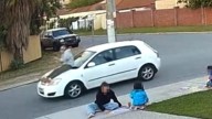 Commander Mike Peters slams ‘idiotic driver’ caught with person sitting on bonnet in Huntingdale
