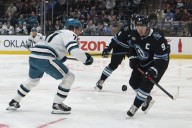 Deadspin | Nick Schmaltz records hat trick as Mammoth break away from Sharks