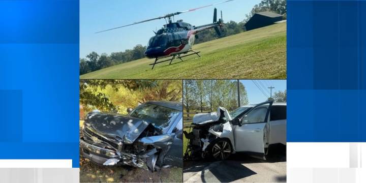 Two hurt in crash on Hwy 490