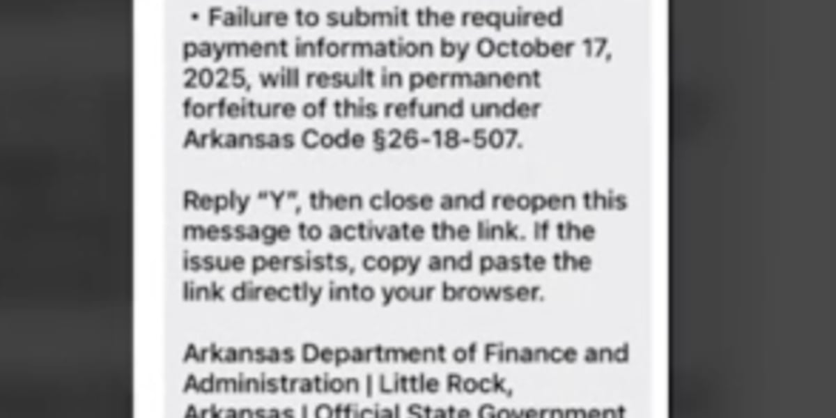 On Your Side: Arkansas finance officials warn of text message refund scam