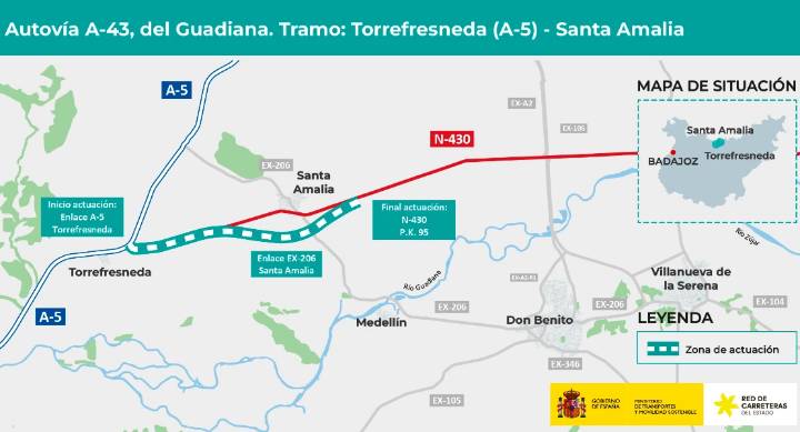 Luz verde al nuevo tramo de la autovía que unirá Torrefresneda y Santa Amalia