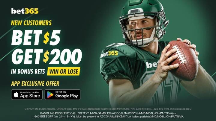 Use bet365 bonus code CBSBET365, get $200 bonus bets for Dodgers vs. Brewers, college football betting today
