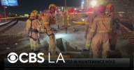 Woman rescued from a Harbor Gateway manhole