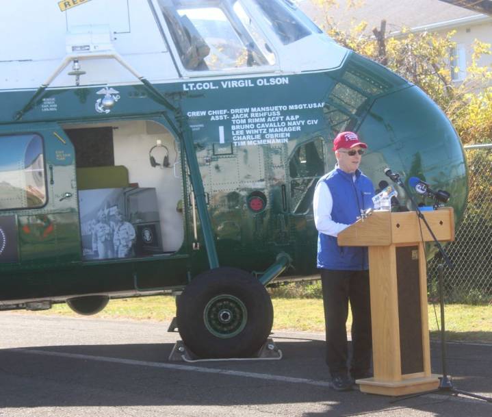 Museum dedicates newly-restored Marine One replica to Eisenhower co
