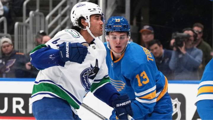 Sherwood’s hat trick propels Canucks’ gutsy shootout win over Blues