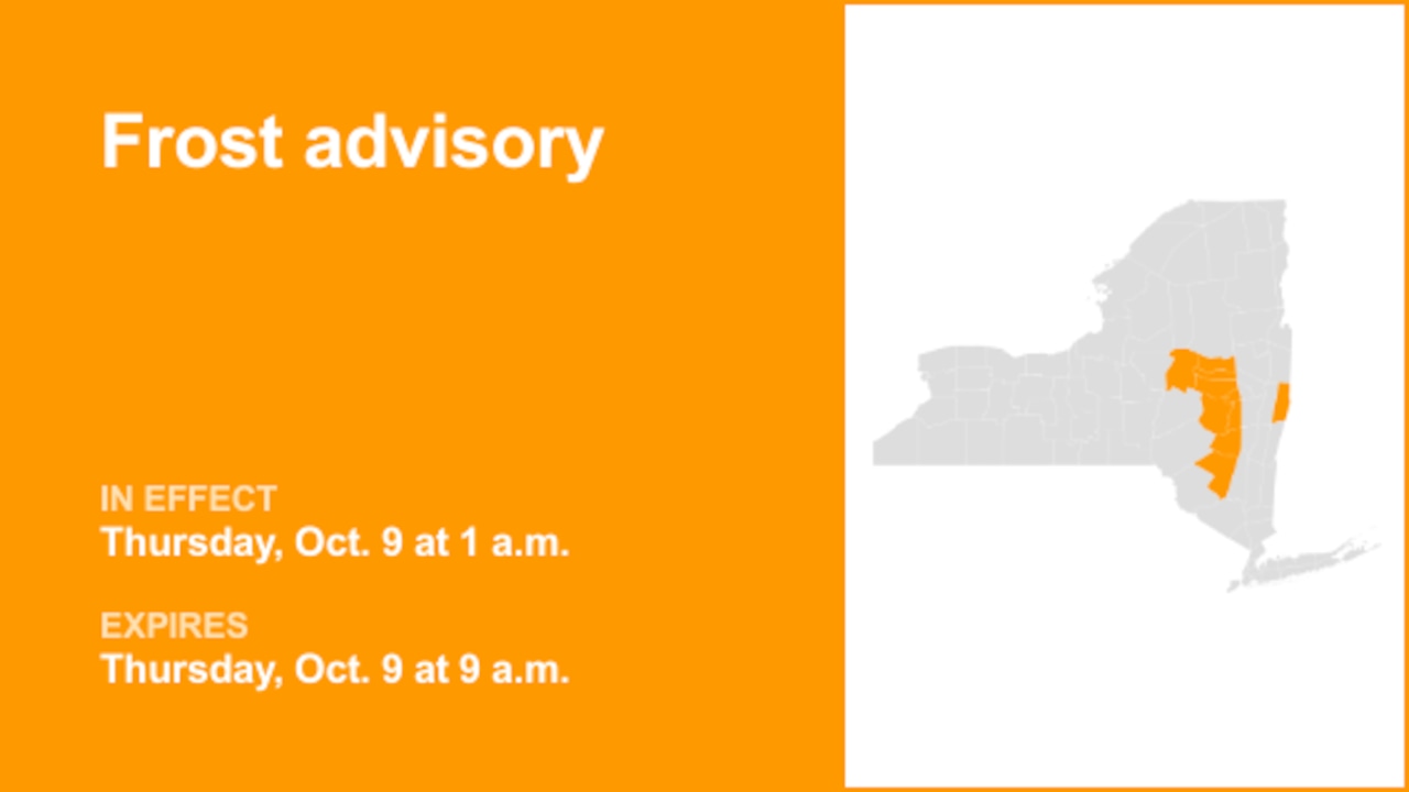 NY weather: Frost advisory in place for New York for Thursday