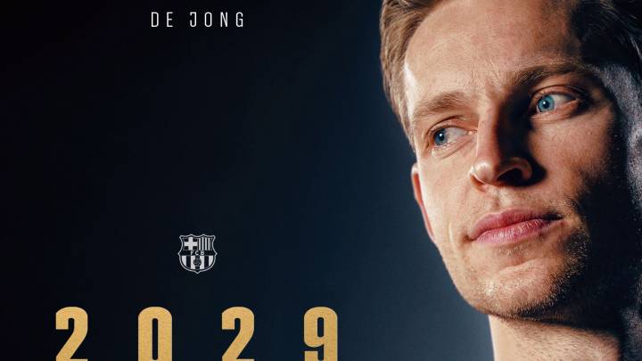 Oficial: De Jong renueva con el Barcelona hasta 2029