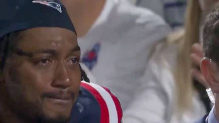 New England Patriots star Antonio Gibson breaks down in tears on injury cart against Bills and fears worst possible news