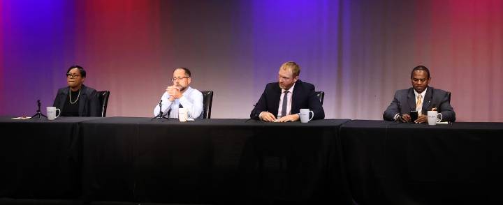 Syracuse mayoral candidates spar over city finances and Trump at first debate