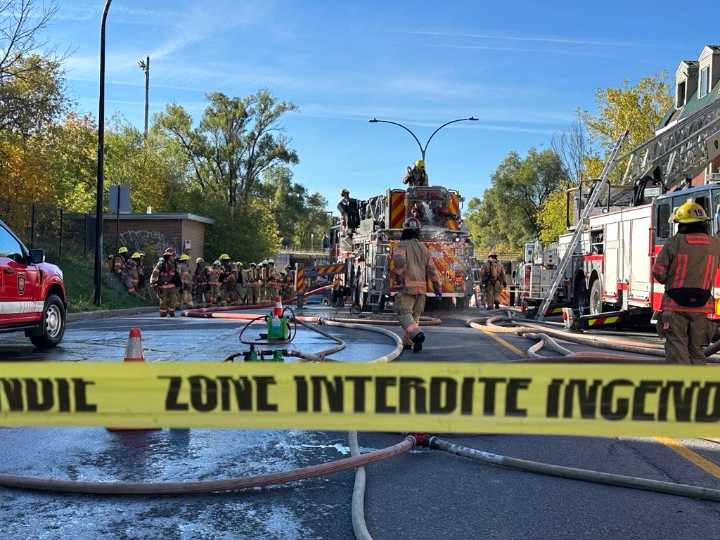 Montreal firefighters battle 2 separate blazes in Sud-Ouest borough Friday morning