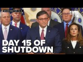 'Democrats are playing games': Mike Johnson holds presser on Day 15 of government shutdown