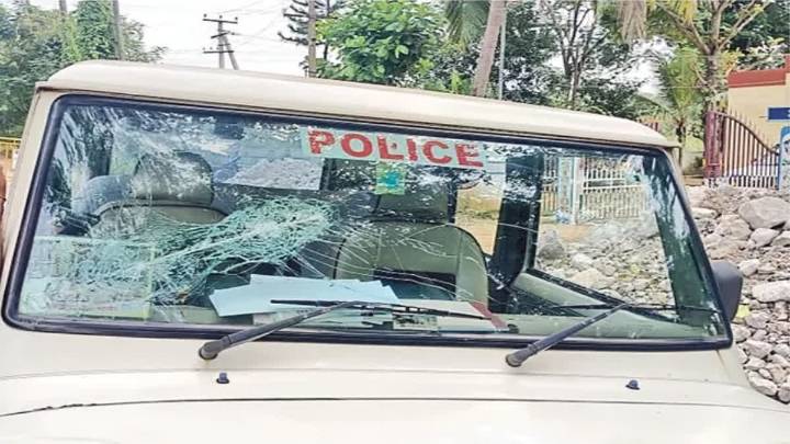 Cops Come Under Attack From YSRCP Members In AP; Vehicle Pushed Down The Canal