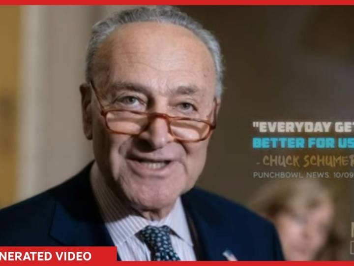 A GOP attack ad deepfakes Chuck Schumer with AI