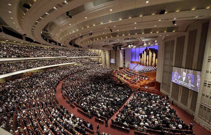 Latter-day Saints hold first general conference without a president in at least a century
