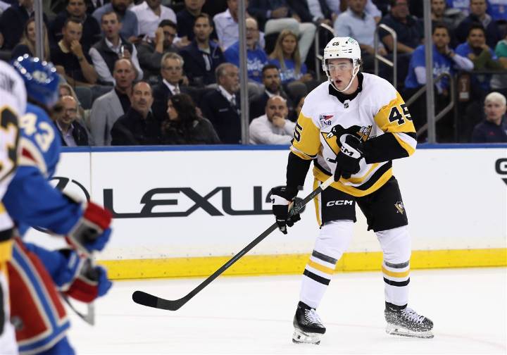 Harrison Brunicke is a healthy scratch in Anaheim, but the Penguins say it is ‘all part of the plan’