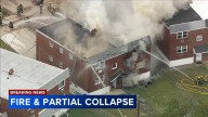 Man rescued after fire causes partial collapse of Northeast Philadelphia home