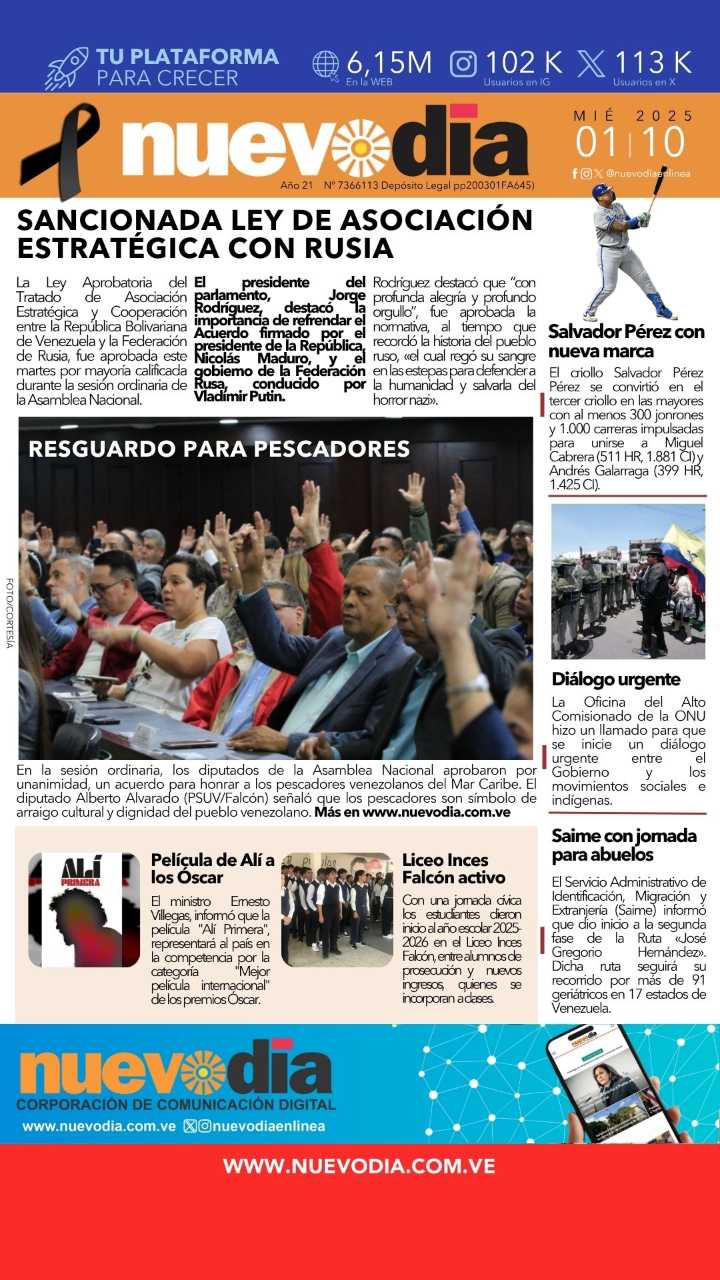Portada del 01 de octubre de 2025