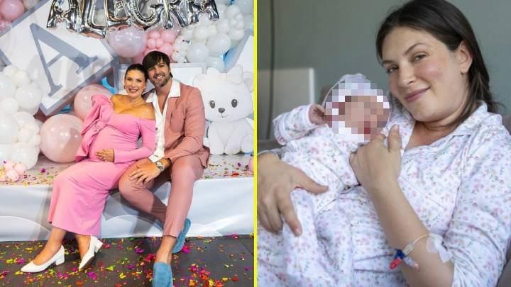 "Nuestro primer día juntas": Las tiernas fotos que compartió Eugenia Lemos con su hija recién nacida