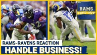 RAMS SQUAD SHOW: Rams SURVIVE trap game in Baltimore against BANGED UP Ravens with 17