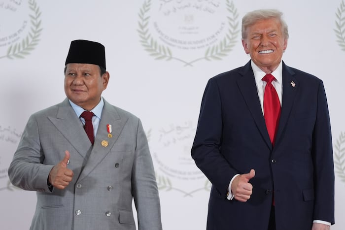 With fragile Gaza ceasefire holding, Trump wants to make headway on Indonesia