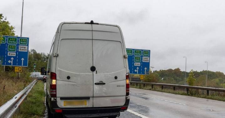 M1 van driver makes obscene hand gestures at HGV before realising mistake