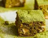 Matcha and cardamom brown butter blondies