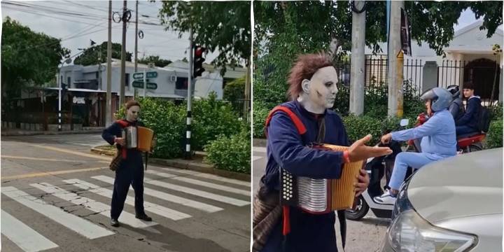 El vallenato del terror, un Michael Myers costeño llama la atención a ritmo de acordeón