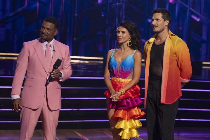 Gleb Savchenko and Hilaria Baldwin React to Len Goodman Shout