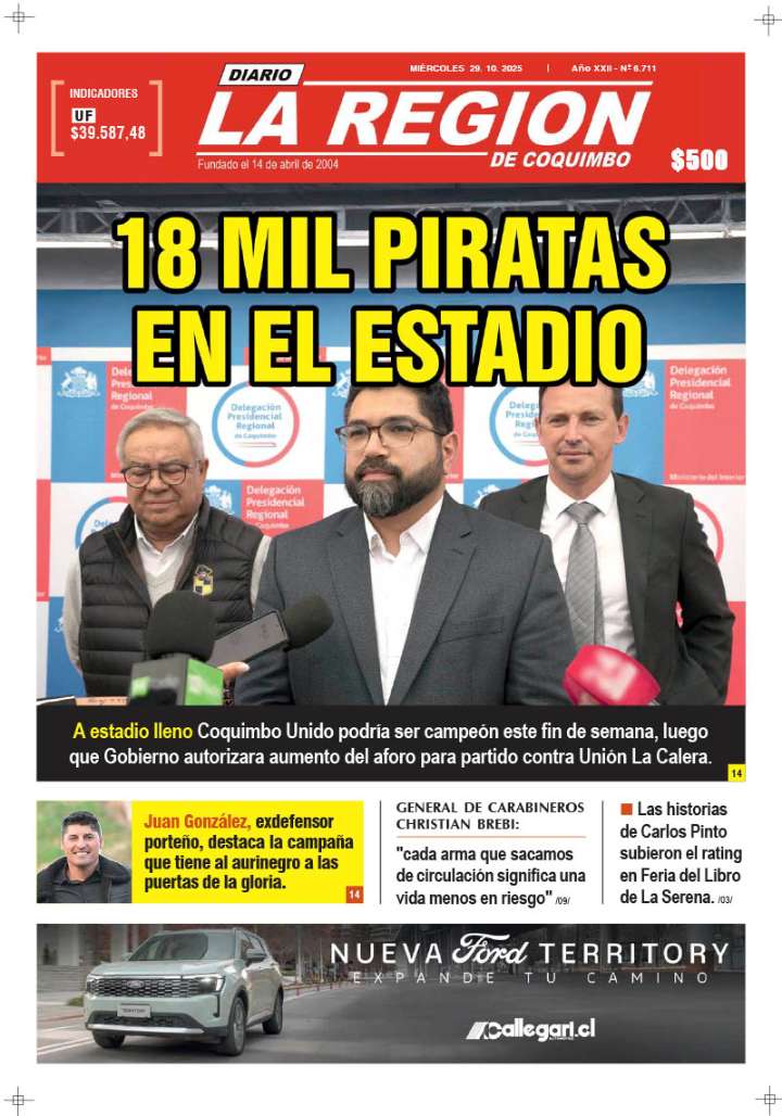 Edición Miércoles 29 de Octubre, 2025