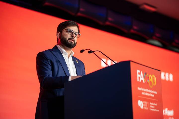 Boric, ante la FAO sobre Gaza: “Hay que decir con voz fuerte que el hambre no sea nunca más una estrategia de guerra”