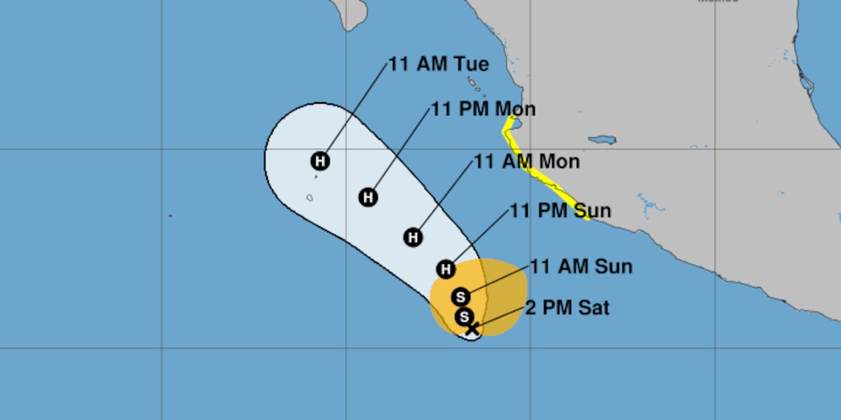 Tropical Storm Priscilla forms in the Pacific Ocean off the coast of Mexico